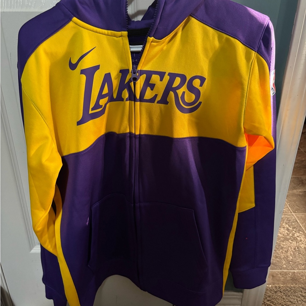 Nike Youth Lakers Jacket - Purple and Yellow
